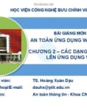 Bài giảng An toàn ứng dụng web & CSDL: Chương 2 - TS. Hoàng Văn Dậu