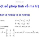 Chương 3: Một số phép tính về ma trận