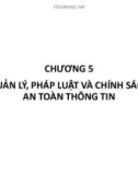 Bài giảng An toàn và bảo mật hệ thống thông tin: Chương 5 - Đại học Công nghệ Bưu chính Viễn thông