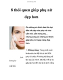 8 thói quen giúp phụ nữ đẹp hơn