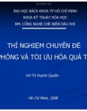 THÍ NGHIỆM CHUYÊN ĐỀ MÔ PHỎNG VÀ TỐI ƯU HÓA QUÁ TRÌNH