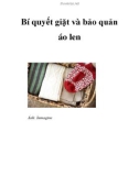 Bí quyết giặt và bảo quản áo len