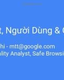 Bài giảng Bảo mật, người dùng và Google