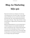 Blog-An Marketing hiệu quả