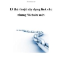 15 thủ thuật xây dựng link cho những Website mới