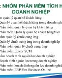 Bài giảng Các phần mềm ứng dụng trong doanh nghiệp - Chương 2: Nhóm phần mềm tích hợp trong doanh nghiệp