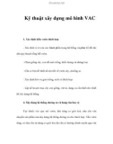 Kỹ thuật xây dựng mô hình VAC