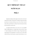 QUY TRÌNH KỸ THUẬT NUÔI NGAN - Phần 1