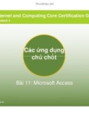 Bài giảng Các ứng dụng chủ chốt bài 11: Microsoft Access