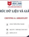 Bài giảng Cấu trúc dữ liệu và giải thuật: Chương 6 - Trường ĐH Văn Lang