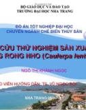 Đồ án: Nghiên cứu thử nghiệm sản xuất bánh tráng rong kho