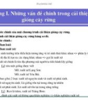 Bài giảng giống cây rừng : Những vấn đề chính trong cải thiện giống cây rừng part 2