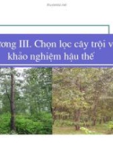 Bài giảng giống cây rừng : Chọn lọc cây trội và khảo nghiệm hậu thế part 1