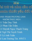 Vai trò và nhu cầu của acid amin thiết yếu đối với cá