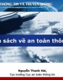 Bài giảng Chính sách về an toàn thông tin