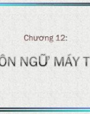 Bài giảng Chương 12: Ngôn ngữ máy tính