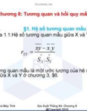 Bài giảng Chương 8: Tương quan và hồi quy mẫu