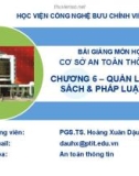 Bài giảng Cơ sở an toàn thông tin: Chương 6 - PGS.TS. Hoàng Xuân Dậu