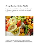 10 Loại Quả Cực Mát Dành Cho Mùa Hè