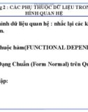 Bài giảng Cơ sở dữ liệu nâng cao: Chương 2 - ThS.Văn Như Bích B & ThS. Võ Hoàng Khang