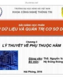 Bài giảng Cơ sở dữ liệu và quản trị cơ sở dữ liệu: Chương 5 - ThS. Nguyễn Vương Thịnh