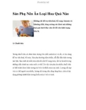 Sản Phụ Nên Ăn Loại Hoa Quả Nào