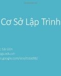 Bài giảng Cơ sở lập trình: Giới thiệu môn học - Trịnh Tấn Đạt