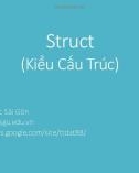 Bài giảng Cơ sở lập trình: Struct (Kiểu cấu trúc) - Trịnh Tấn Đạt