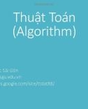 Bài giảng Cơ sở lập trình: Thuật toán (Algorithm) - Trịnh Tấn Đạt