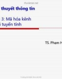 Bài giảng Cơ sở lý thuyết thông tin: Chương 3 - TS. Phạm Hải Đăng