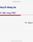 Bài giảng Cơ sở lý thuyết thông tin: Chương 4 - TS. Phạm Hải Đăng