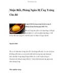 Nhận Biết, Phòng Ngừa Dị Ứng Trứng Cho Bé