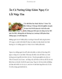 Ăn Cá Nướng Giúp Giảm Nguy Cơ Lỗi Nhịp Tim