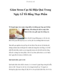 Giảm Stress Cực Kì Hiệu Quả Trong Ngày Lễ Tết Bằng Thực Phẩm