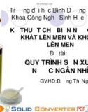 Quy trình sản xuất nước ngân nhĩ