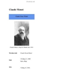 Mĩ thuật: Claude Monet