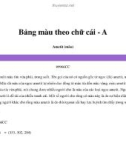 Bảng màu theo chữ cái - A