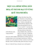 MỘT GIA ĐÌNH NÔNG DÂN HOẠ SĨ THÀNH ĐẠT Ở VÙNG QUÊ THANH HÓA