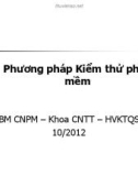 Bài giảng Công nghệ phần mềm: Bài 8 - Học viện Kỹ thuật Quân sự