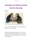 HONORE DAUMIER: Đã tài thì thời nào cũng đúng