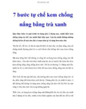 7 bước tự chế kem chống nắng bằng trà xanh