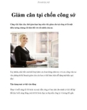 Giảm cân tại chốn công sở