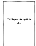 7 thói quen của người da đẹp