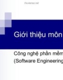 Bài giảng Công nghệ phần mềm: Giới thiệu môn học - PGS. TS. Phạm Ngọc Hùng