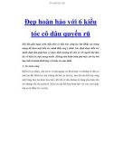 Đẹp hoàn hảo với 6 kiểu tóc cô dâu quyến rũ