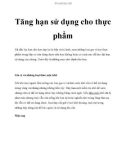 Tăng hạn sử dụng cho thực phẩm