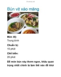 Bún vịt xáo măng