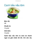 Canh bầu nấu tôm