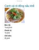 Canh cá rô đồng nấu khế