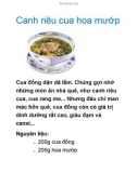 Canh riêu cua hoa mướp